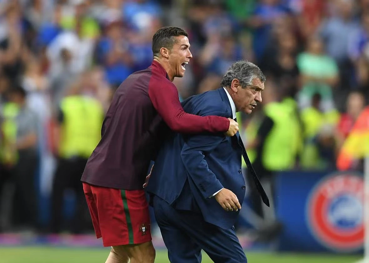 Ronaldo with his Coach