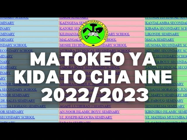 Shule kumi bora Matokeo kidato cha nne 2022/23
